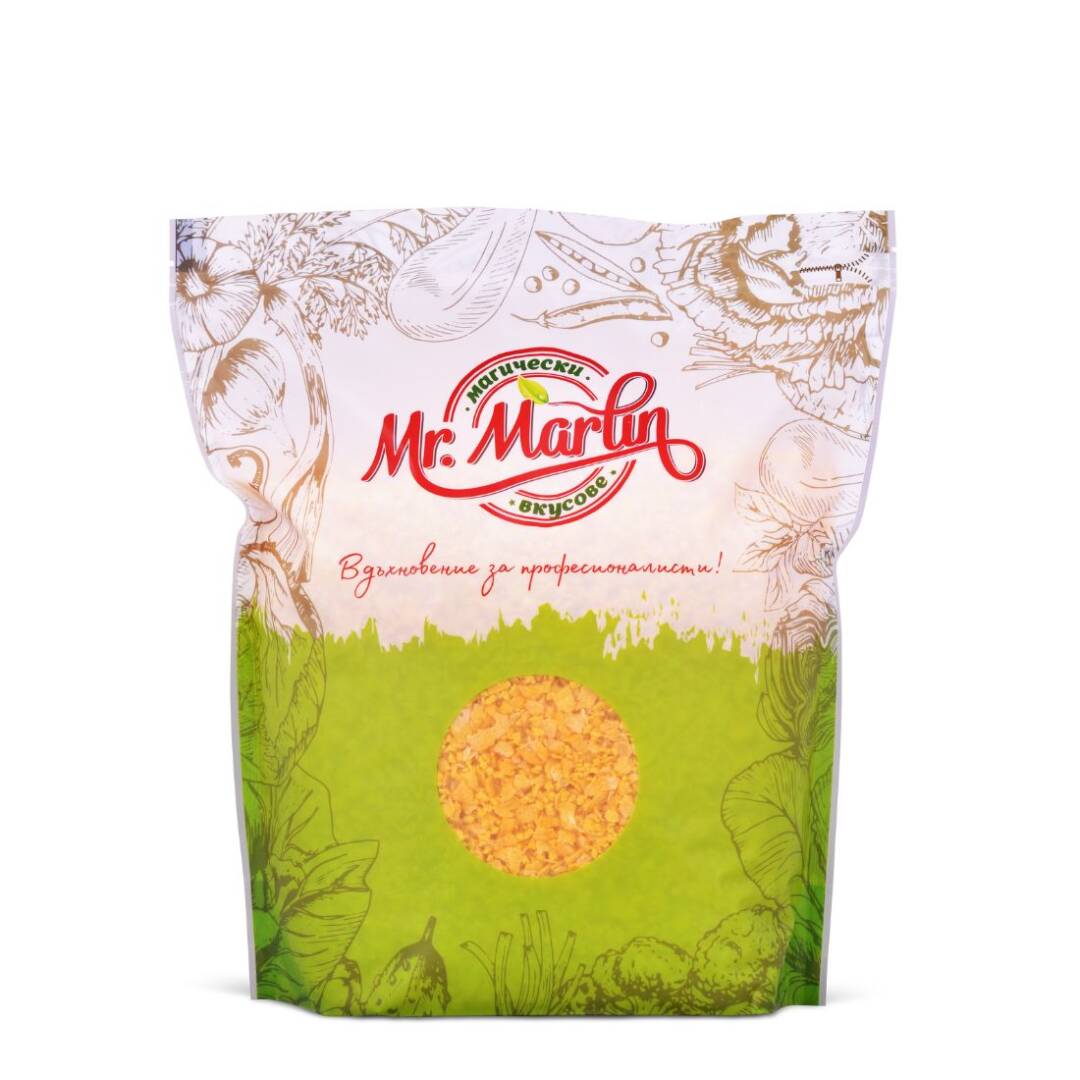 Cornflakes mix with yellow breadcrumbs