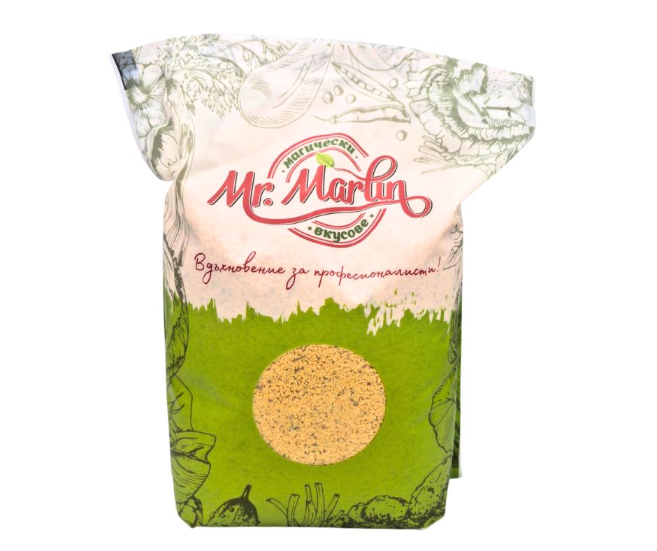 Yellow crumbs with herbs